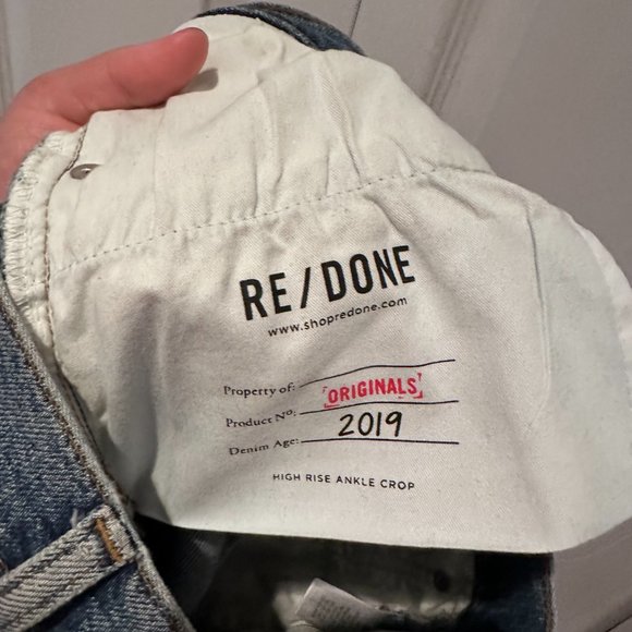 EUC Re/Done High Rise Ankle Crop - Picture 5 of 8